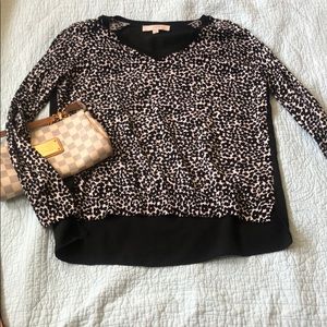 LOFT high low printed sweater